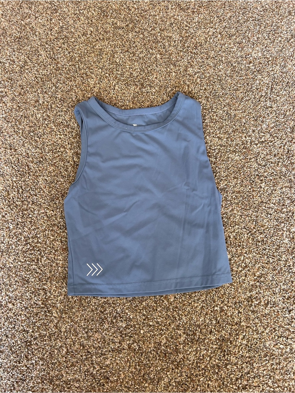 Cropped Blue Tank Top